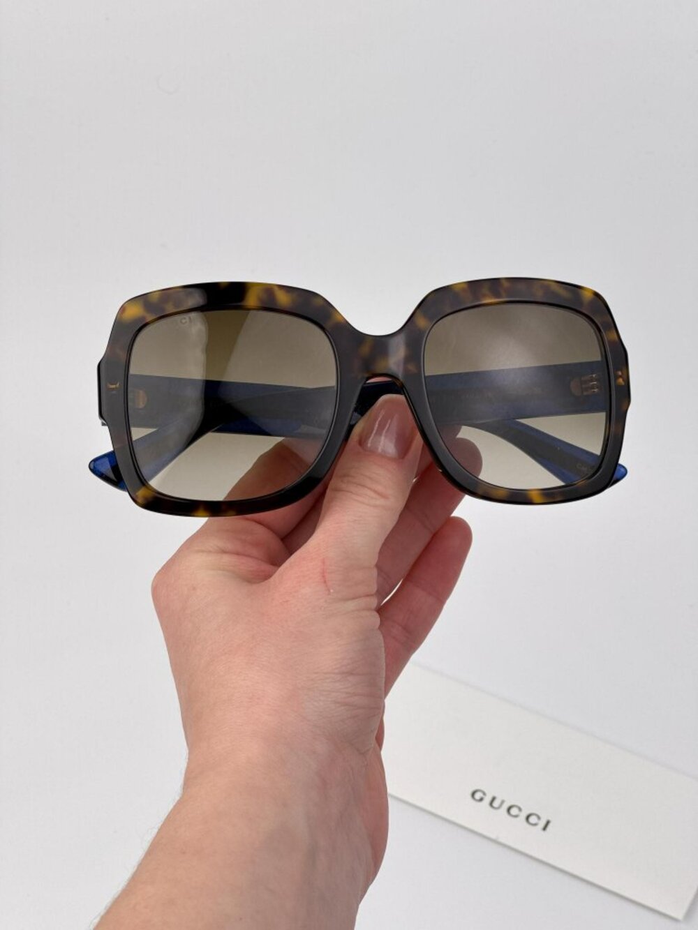 Gucci Women’s Sunglasses | Havana Oversized Square Brown Gradient | GG0036S 004